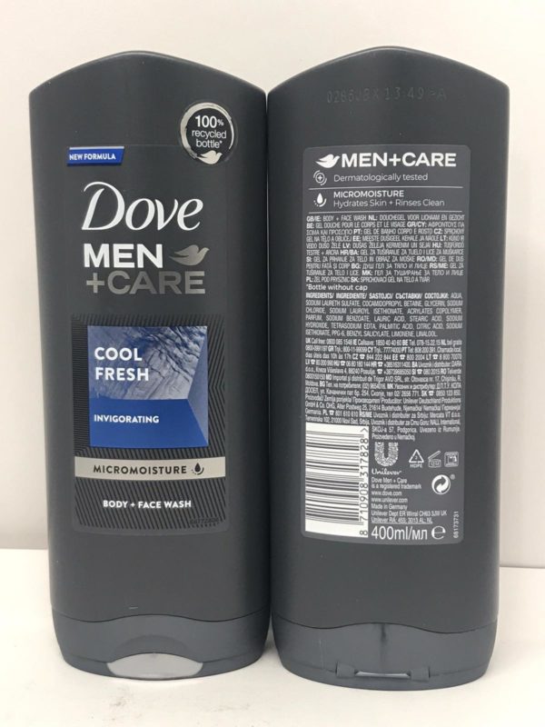 DOVE SHOWER MENS BODY WASH COOL FRESH 400ML