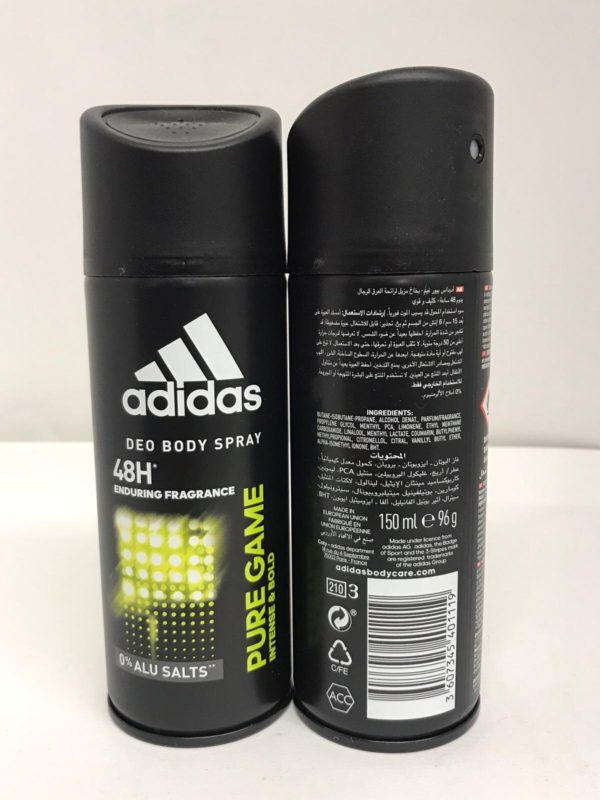 Adidas Body Spray 150ml Pure Game Intense & Bold