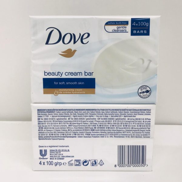 Dove Bar Soap Pack of 4 100 gm Each Original