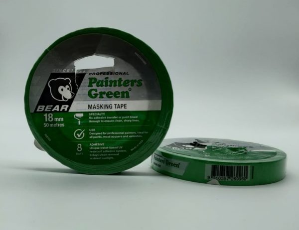 Professional Bear Painters Masking Tape Green - 18mm x 50 m