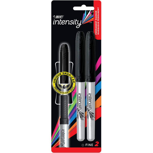 Bic Prevaguard Black Permanent Markers - 2 Count